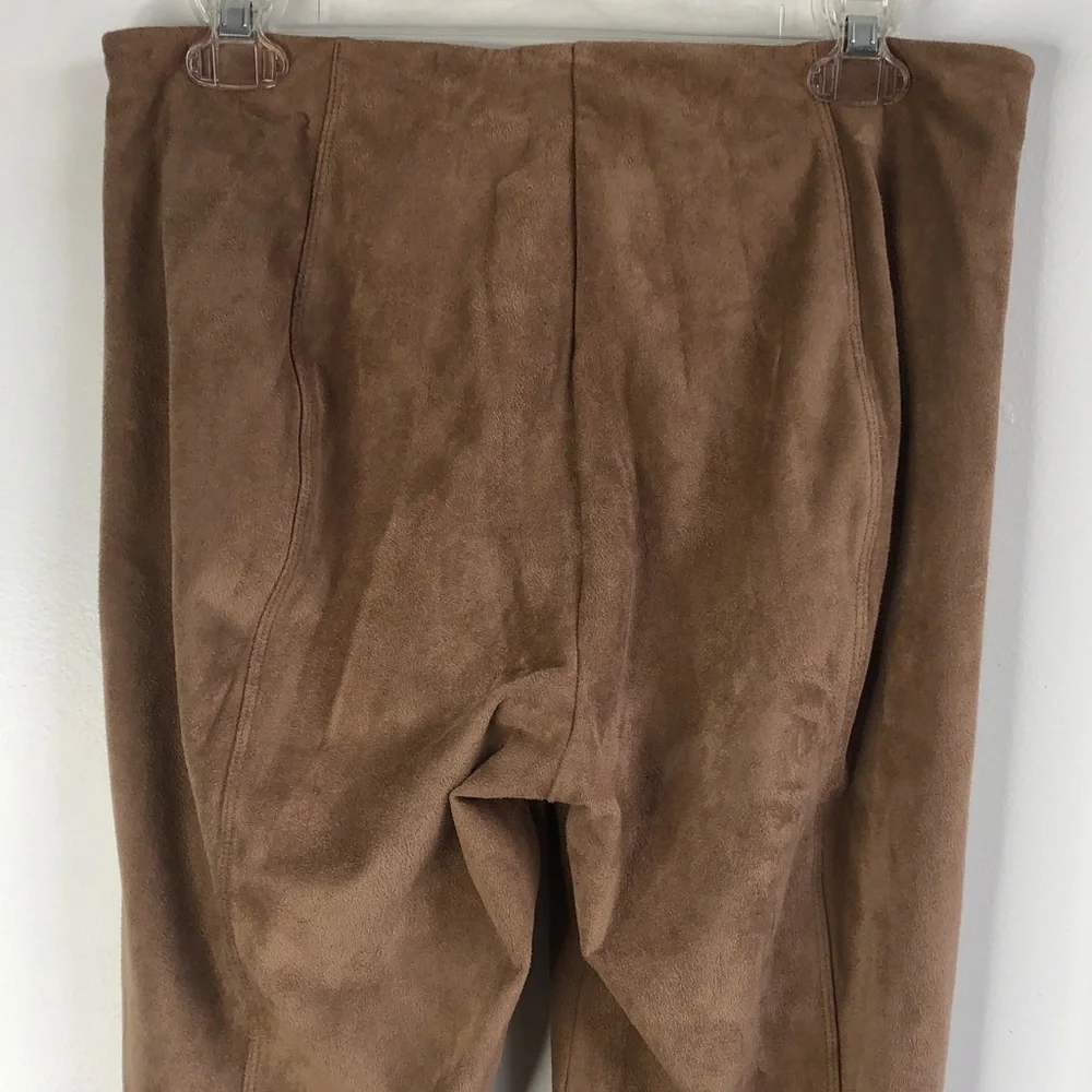 Lysse Ultra Control Tan Faux Suede Leggings - Picture 6 of 10